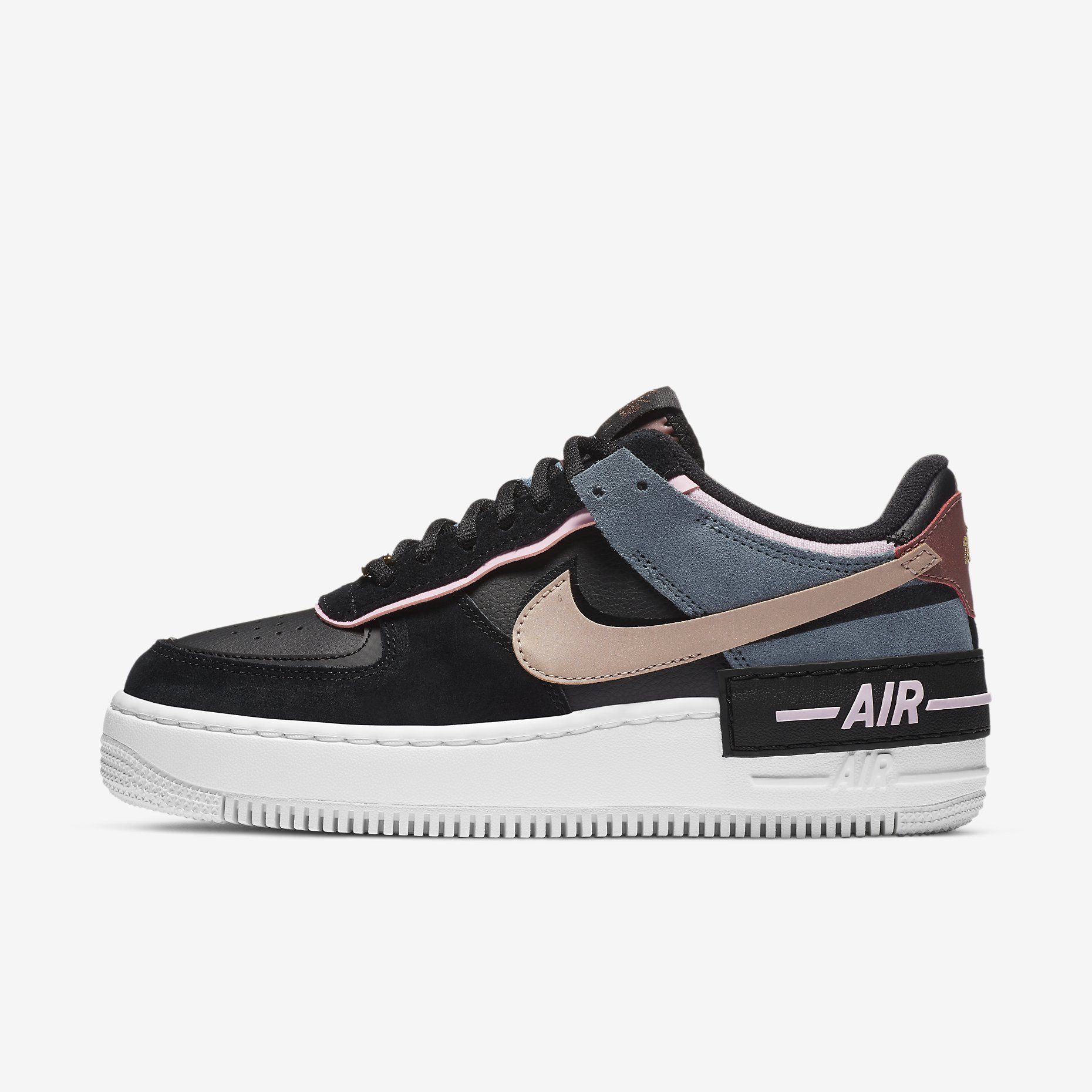 Wmns Nike Air Force 1 Shadow 'Black/Metallic Red Bronze' CU5315-001