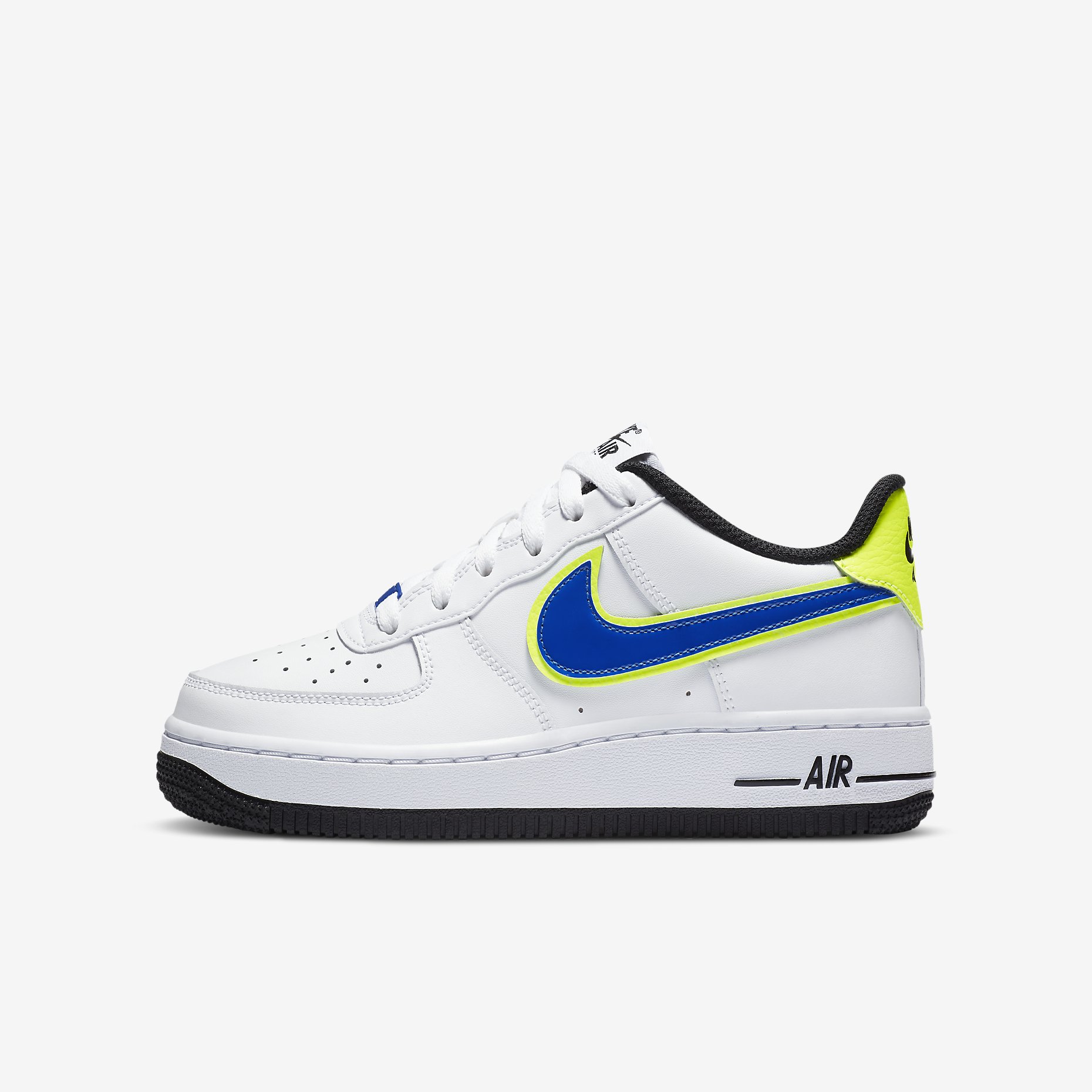 Nike Air Force 1 '07 'GS White/Racer Blue/Volt' DB1555-100