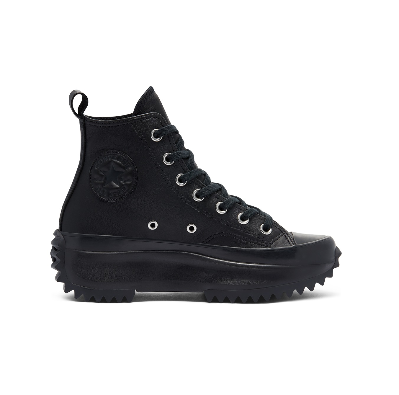 Converse Run Star Hike High Monocolor Leather 'Triple Black' 170548C