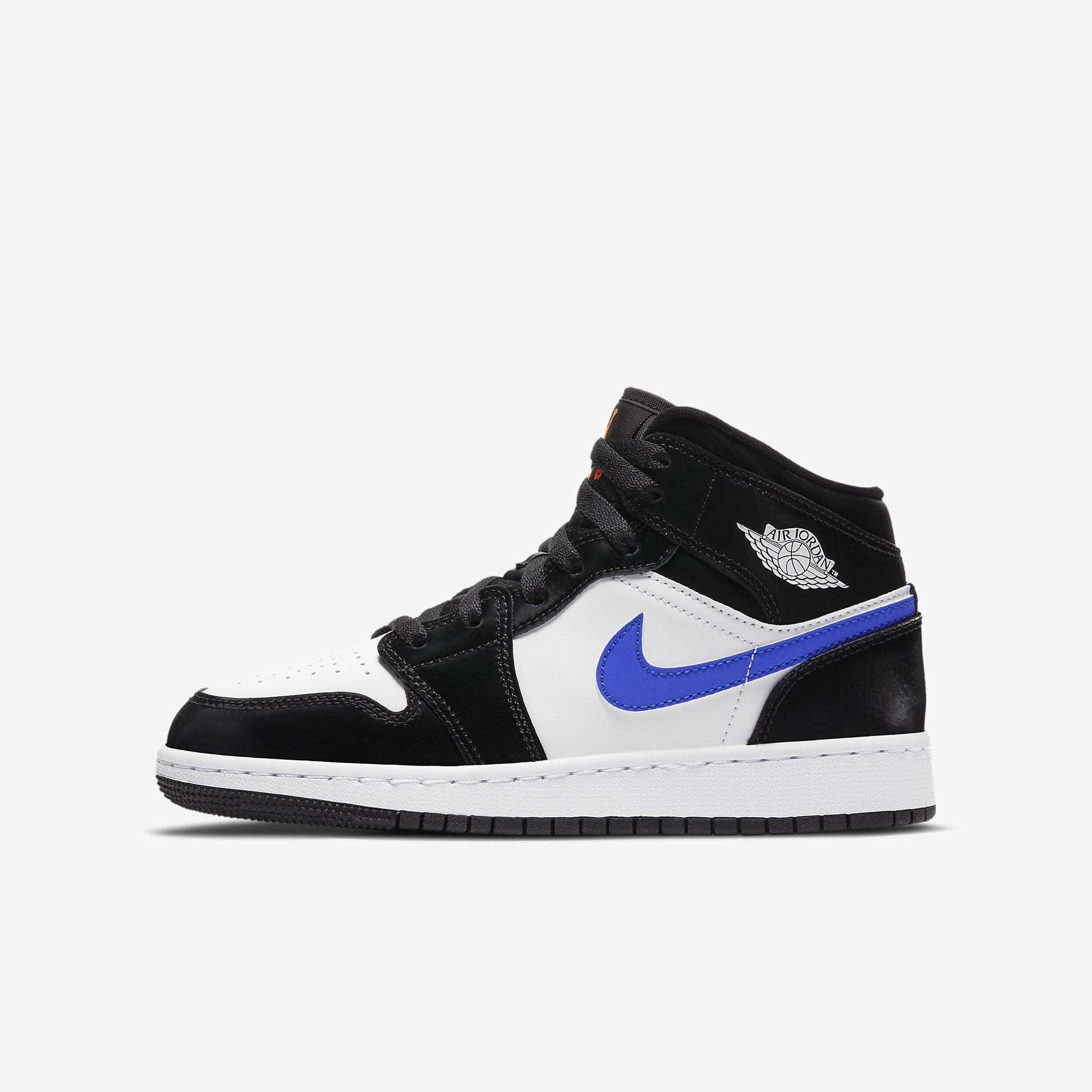 Air Jordan 1 Mid GS 'Black/Racer Blue/White' 554725-084