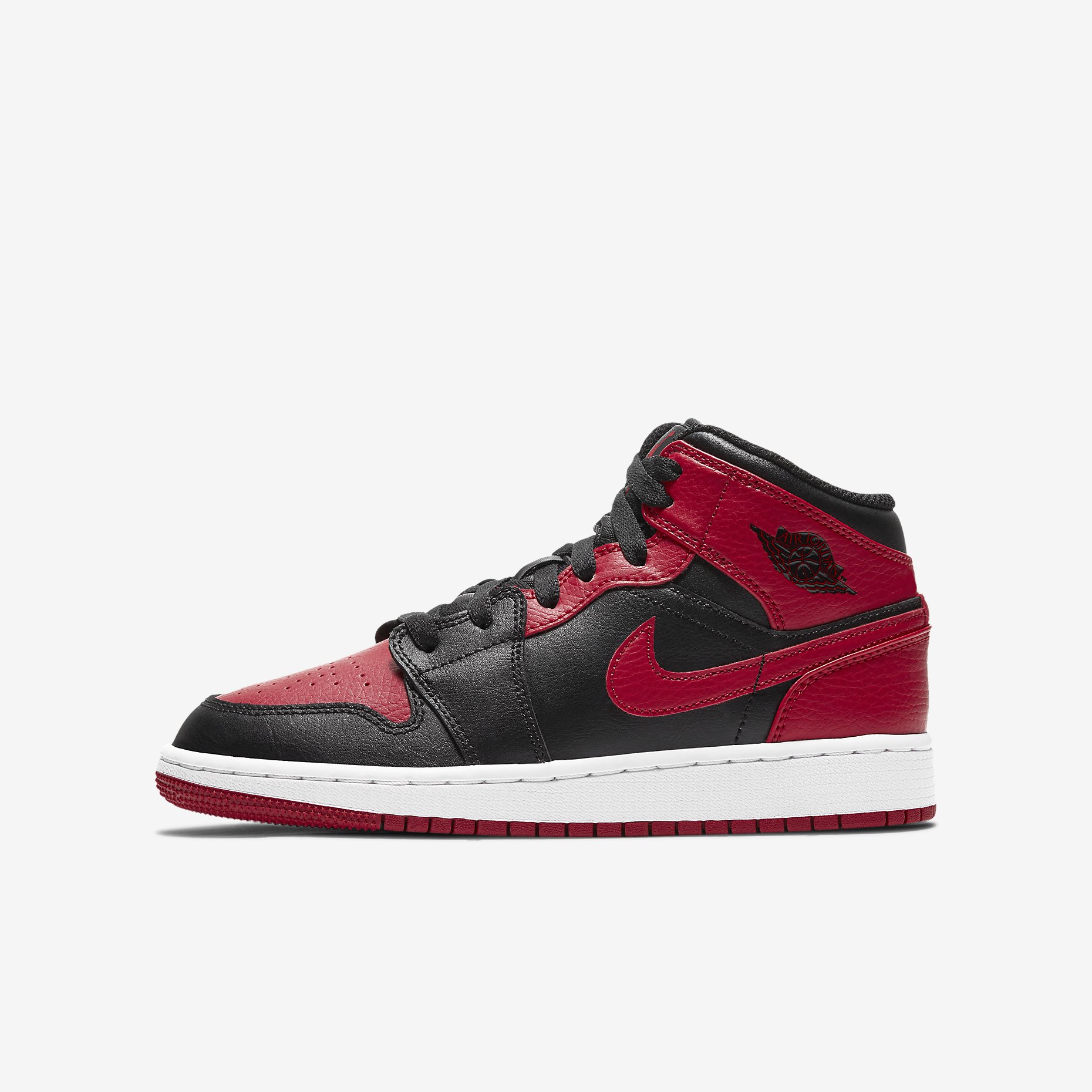 Air Jordan 1 Mid GS 'Bred' 2020 554725-074