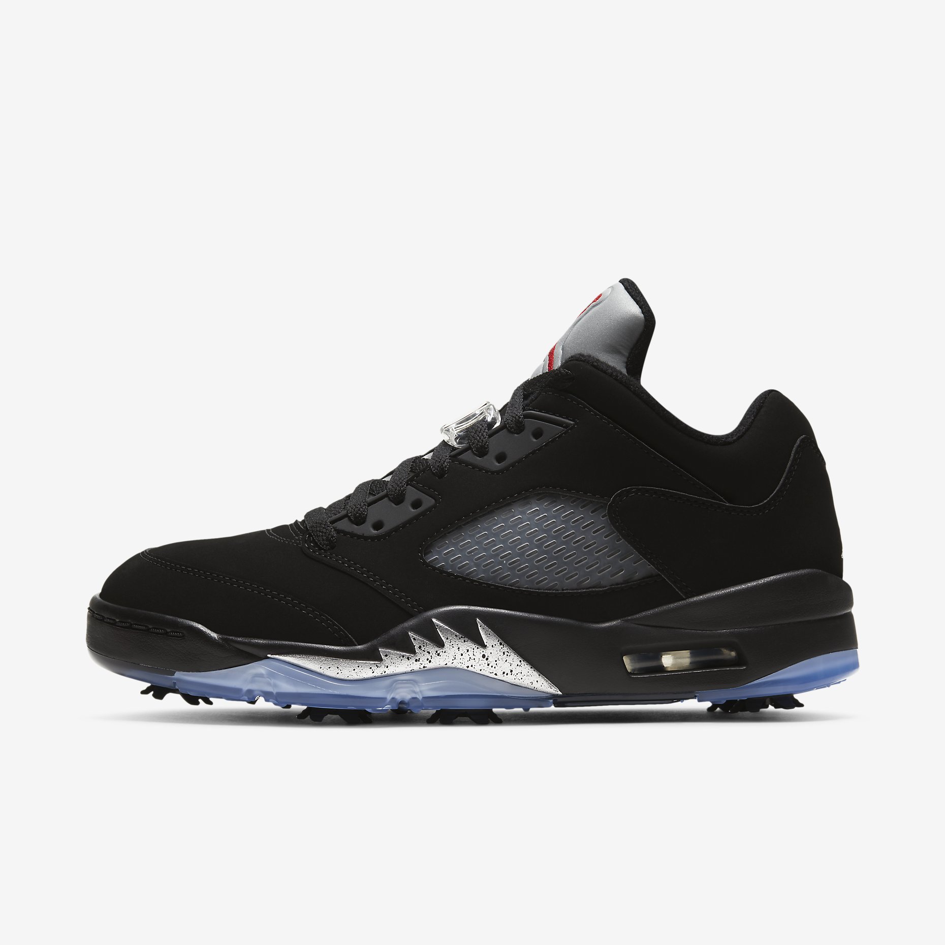 Golf's Air Jordan 5 Low 'Black/Metallic Silver' CU4523-003