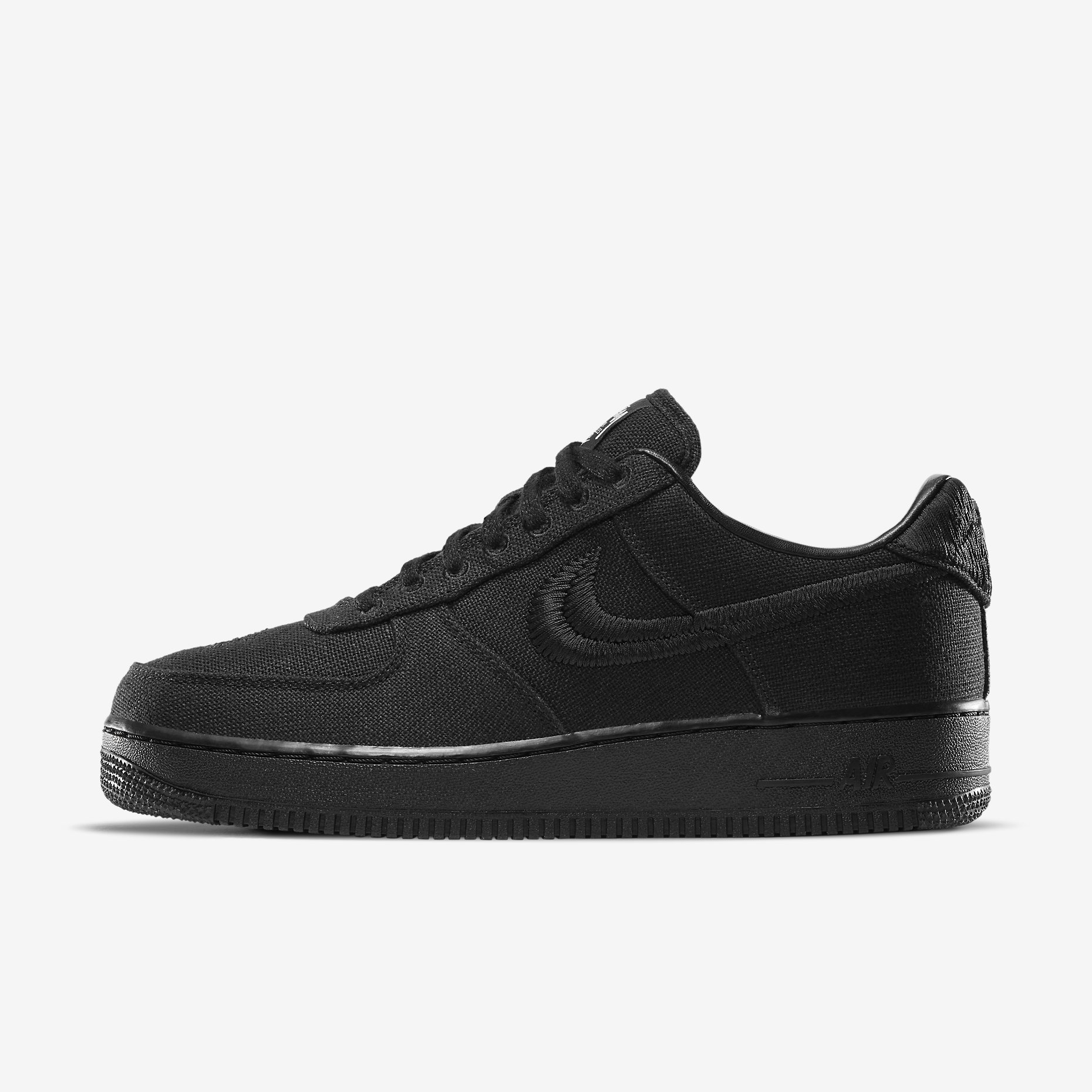 Stussy x Nike Air Force 1 Low 'Triple Black' CZ9084-001